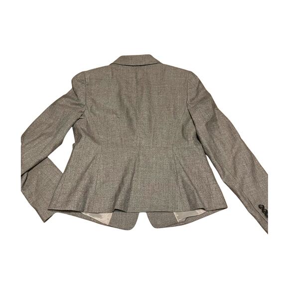Ann Taylor Taupe Wool Blend Blazer 6P Petite Slim Fit Workwear Office Jacket - Picture 6 of 10